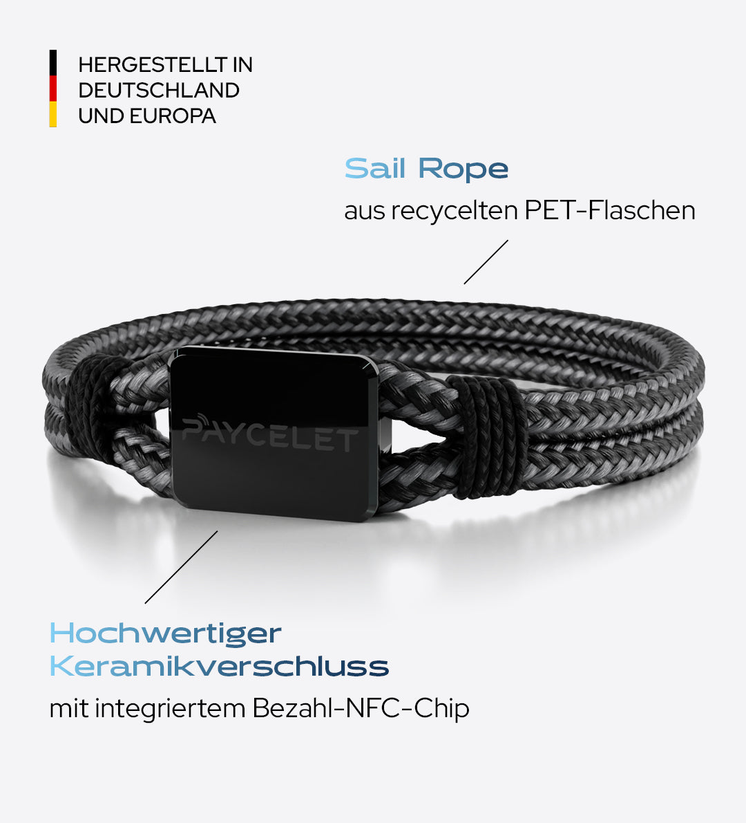 PAYCELET ONE - Onyx Black - Sail Rope - Set