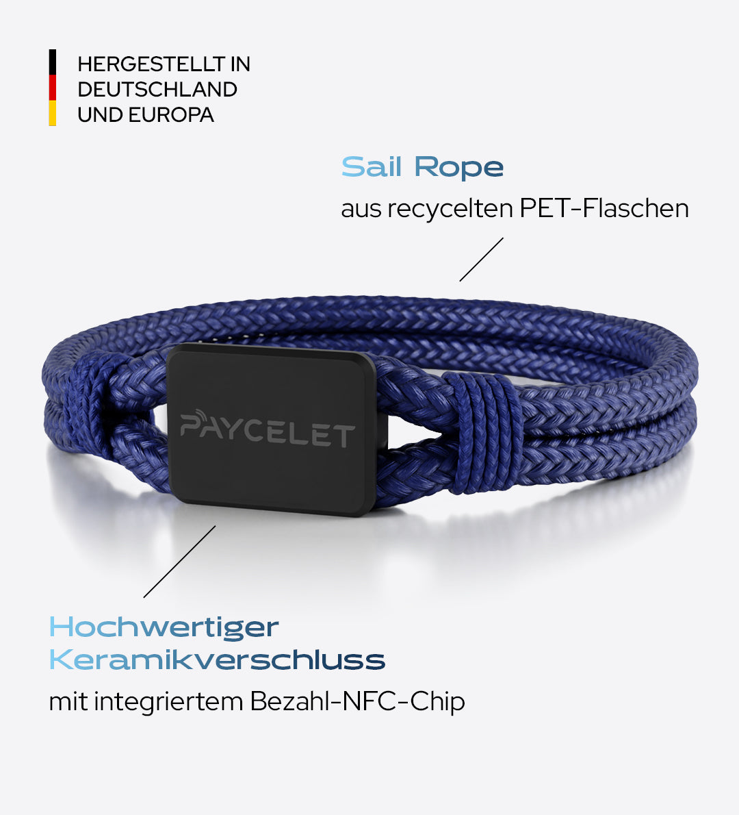 PAYCELET ONE - Stealth Black - Sail Rope - Set