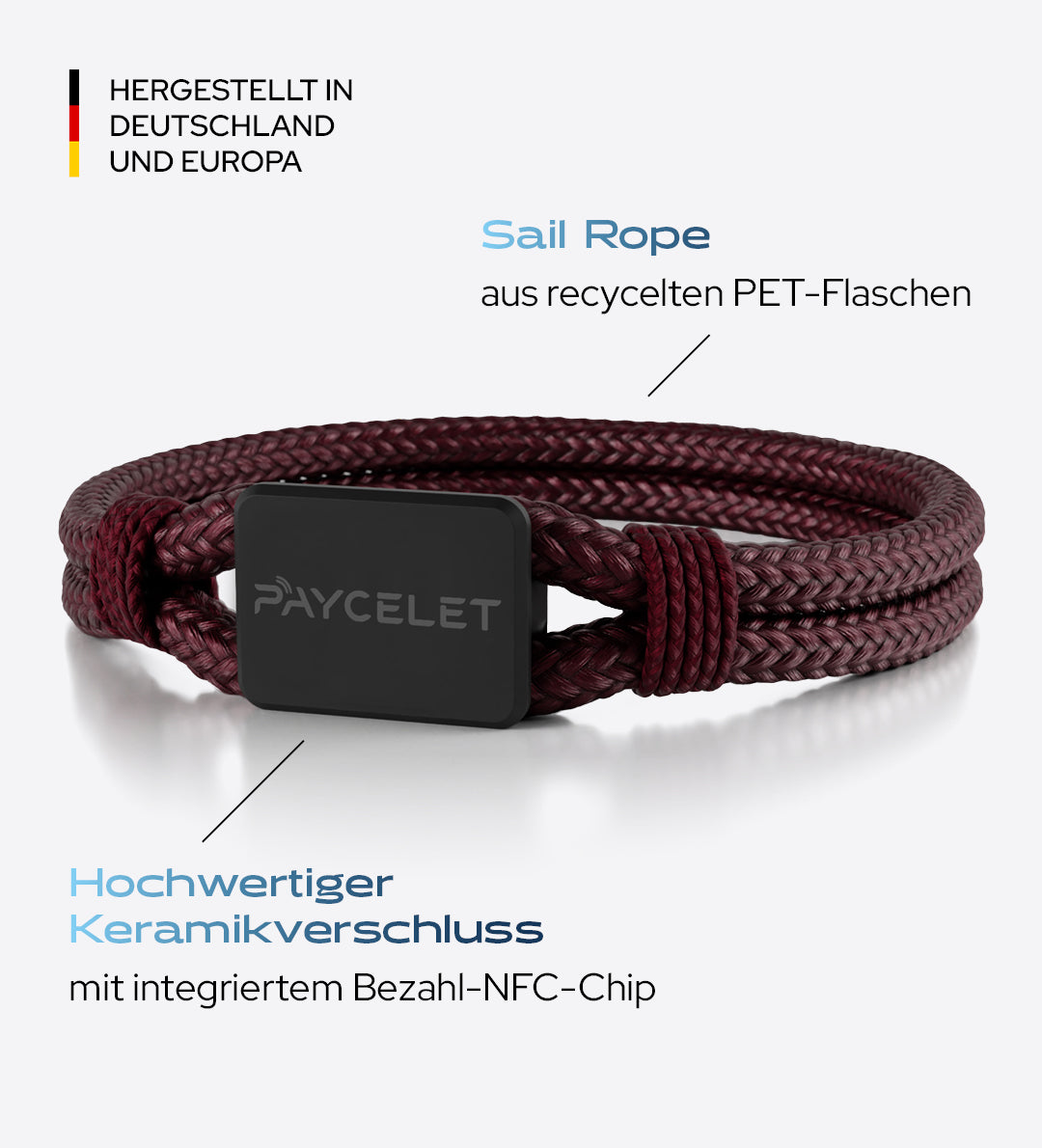 PAYCELET ONE - Stealth Black - Sail Rope - Set
