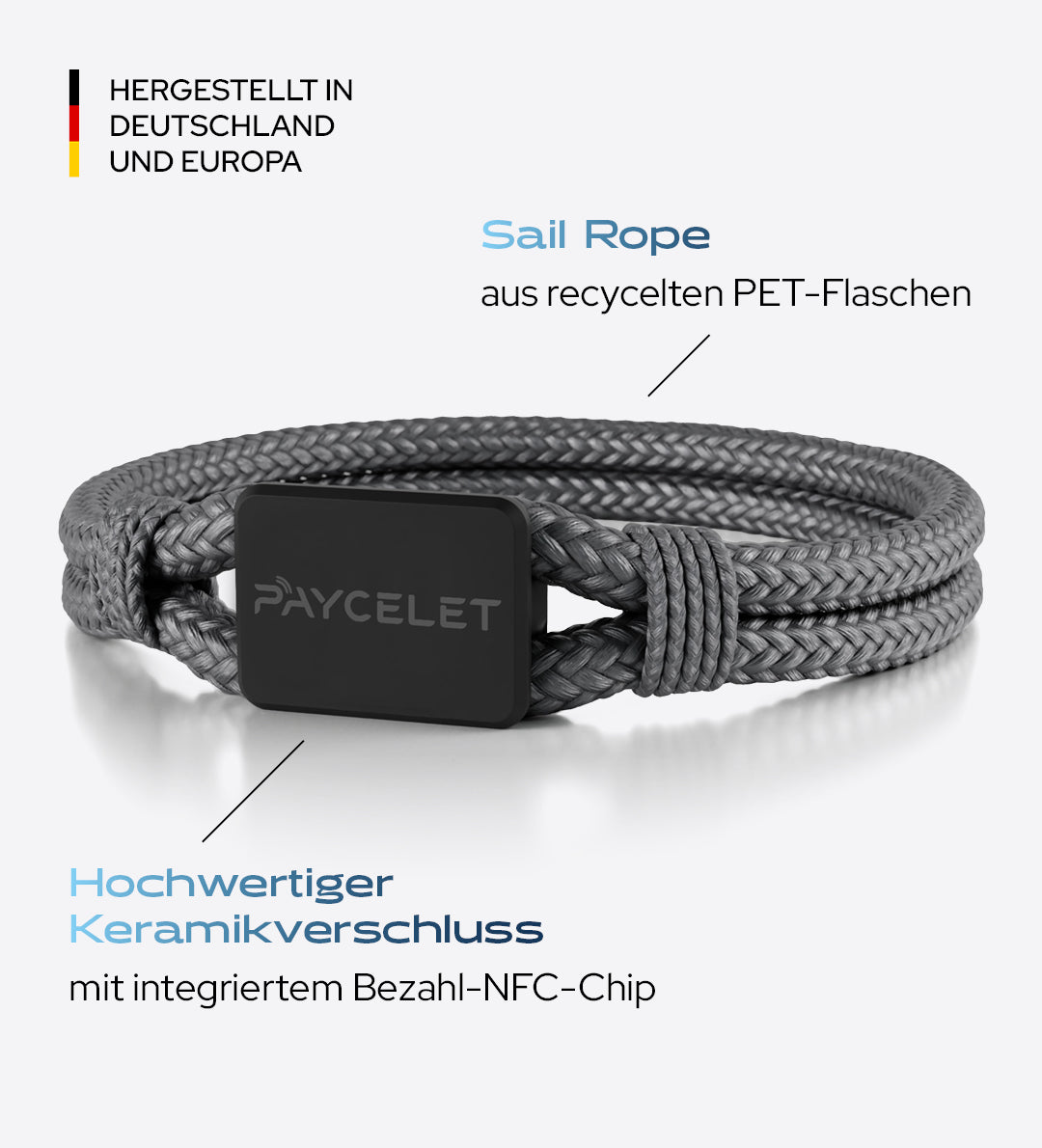 PAYCELET ONE - Stealth Black - Sail Rope - Set