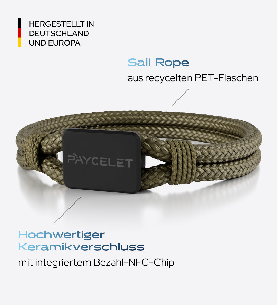 PAYCELET ONE - Stealth Black - Sail Rope - Set