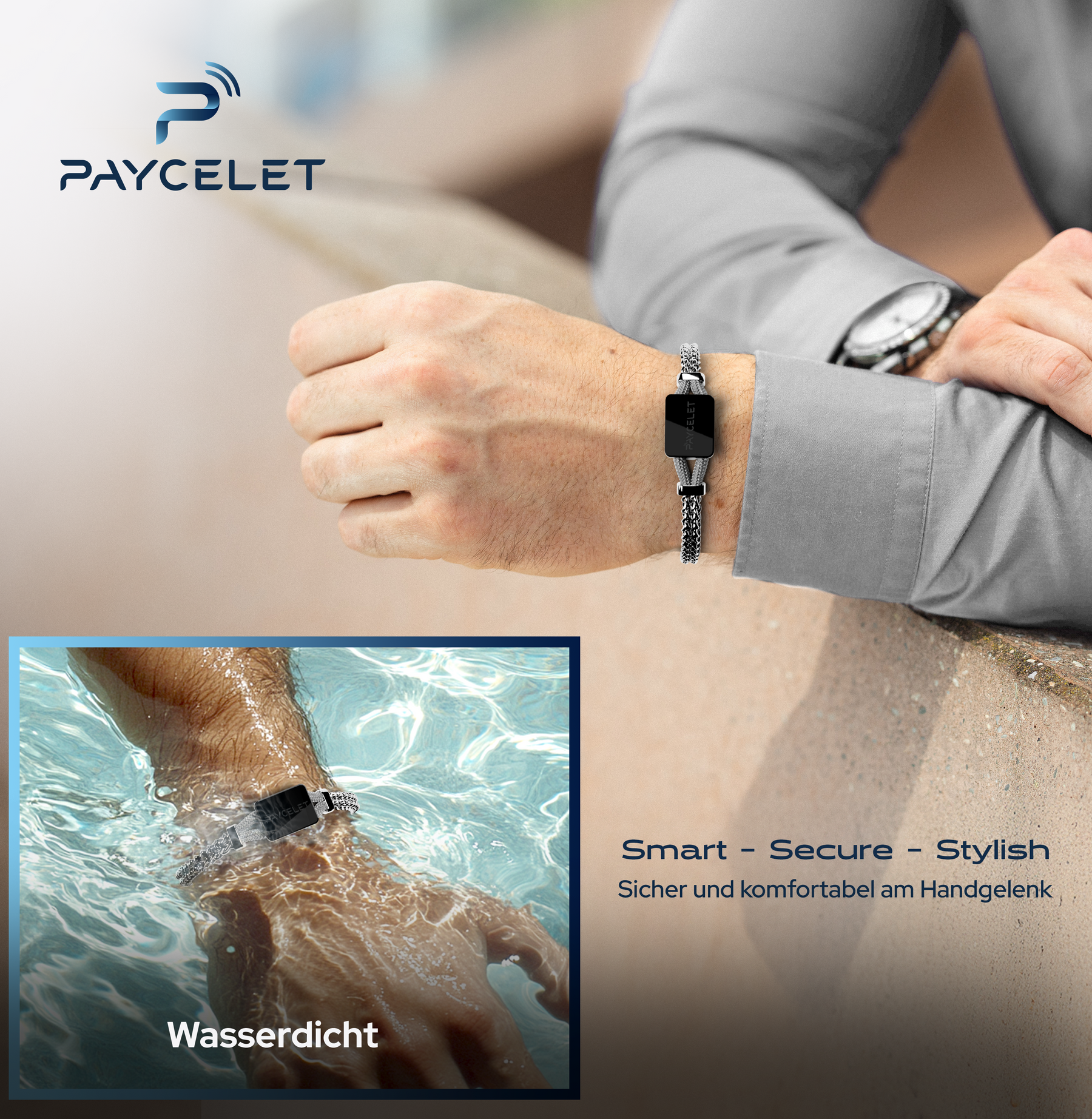 PAYCELET ONE - Onyx Black - Edelstahlband- Set