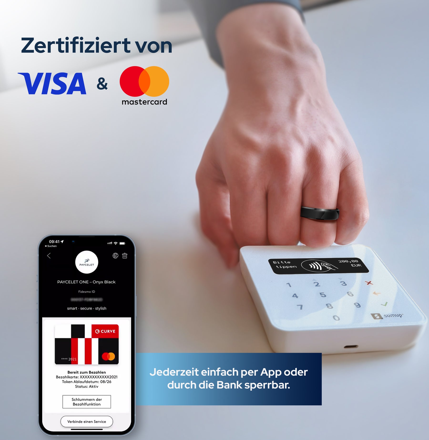 PAYCELET Bezahlring - Onyx Black