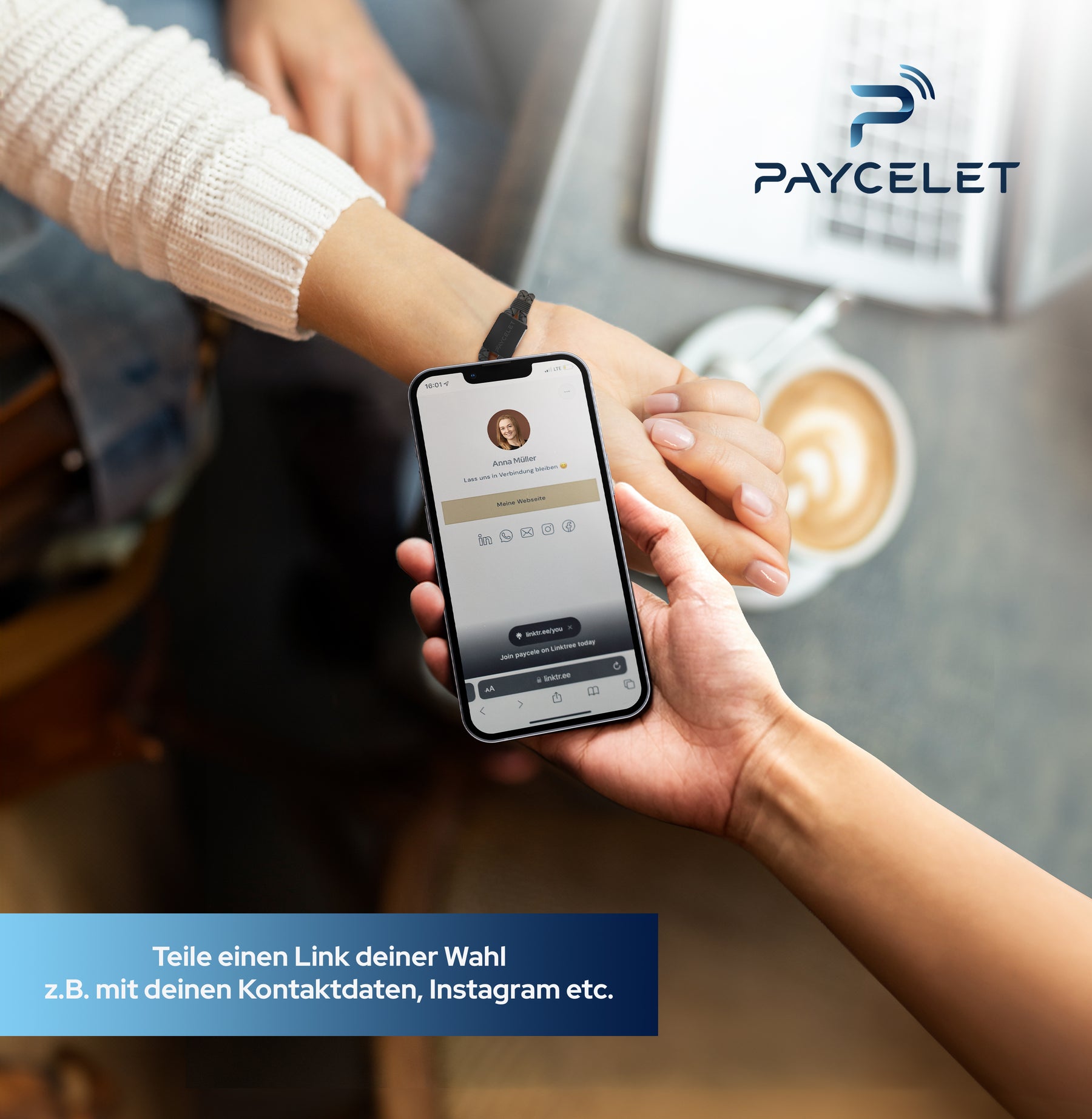PAYCELET ONE - Stealth Black - Lederarmband - Set