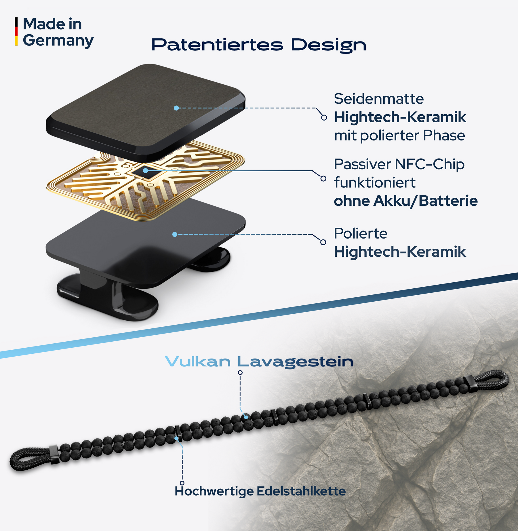 PAYCELET ONE - Orbit Black - Perlenarmband - Set